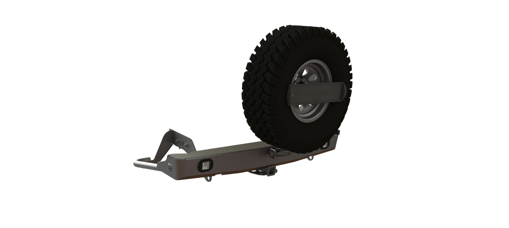 картинка Бампер силовой задний Mitsubishi L200 2015+/Fiat Fullback квадрат, калитка центр, птф