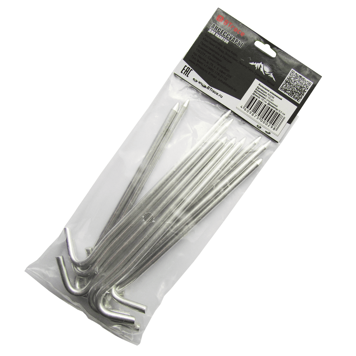 картинка Колышки BTrace алюминий (комплект 10 шт.) (комплект 10 шт.)