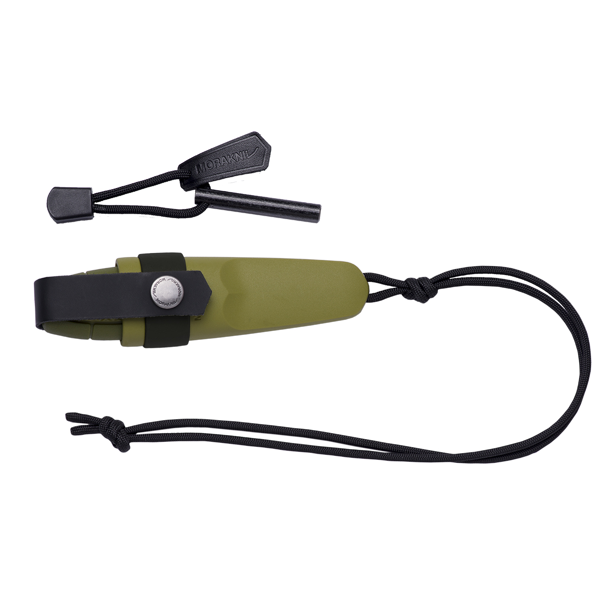 картинка Нож Morakniv Eldris, нержавеющая сталь, цвет желтый, ножны, шнурок, огниво