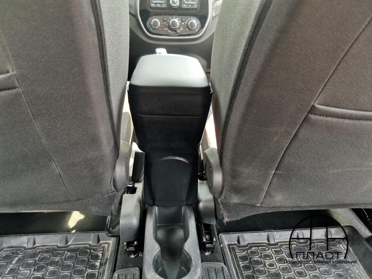 картинка Подлокотник «ArBox2» + адаптер для  Renault: Kaptur, Серая  Эко-Кожа