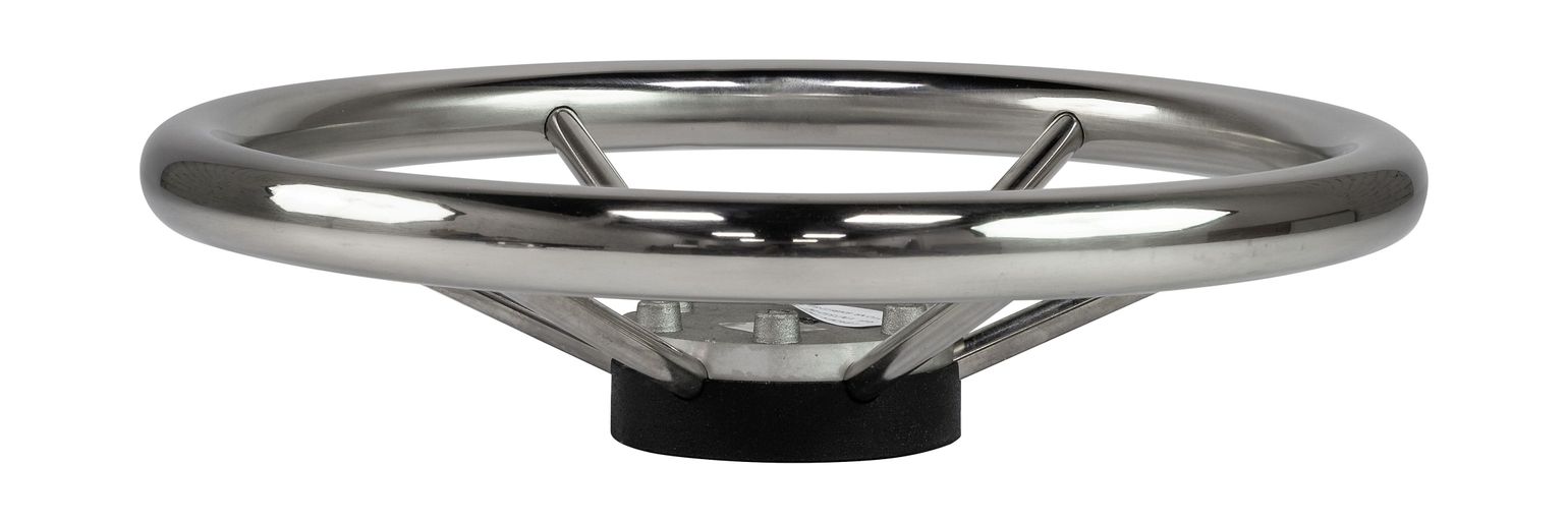 картинка Рулевое колесо LEADER INOX нержавеющий обод серебряные спицы д. 320 мм