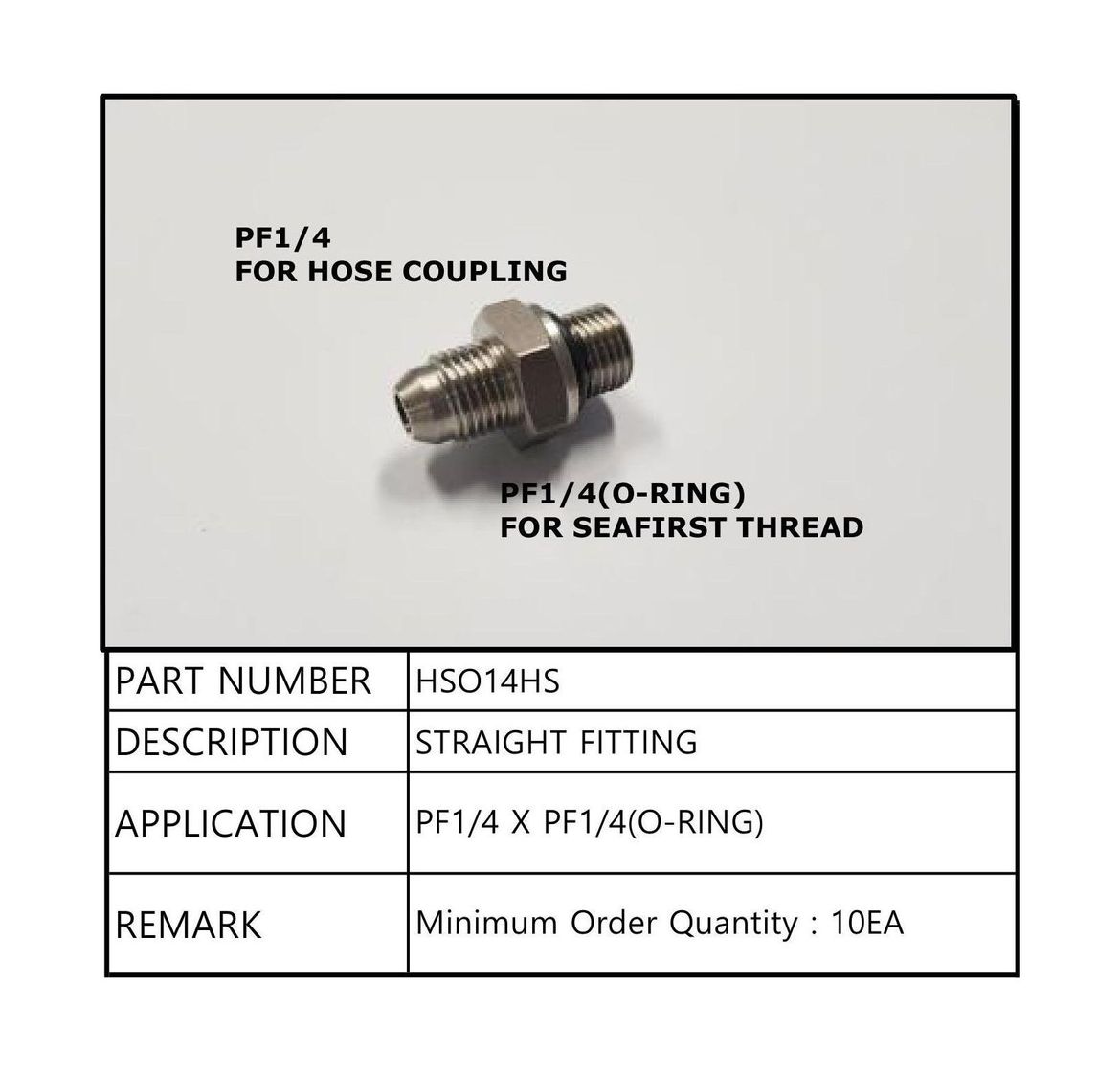 картинка Переходник 1/4"x1/4", Sea First
