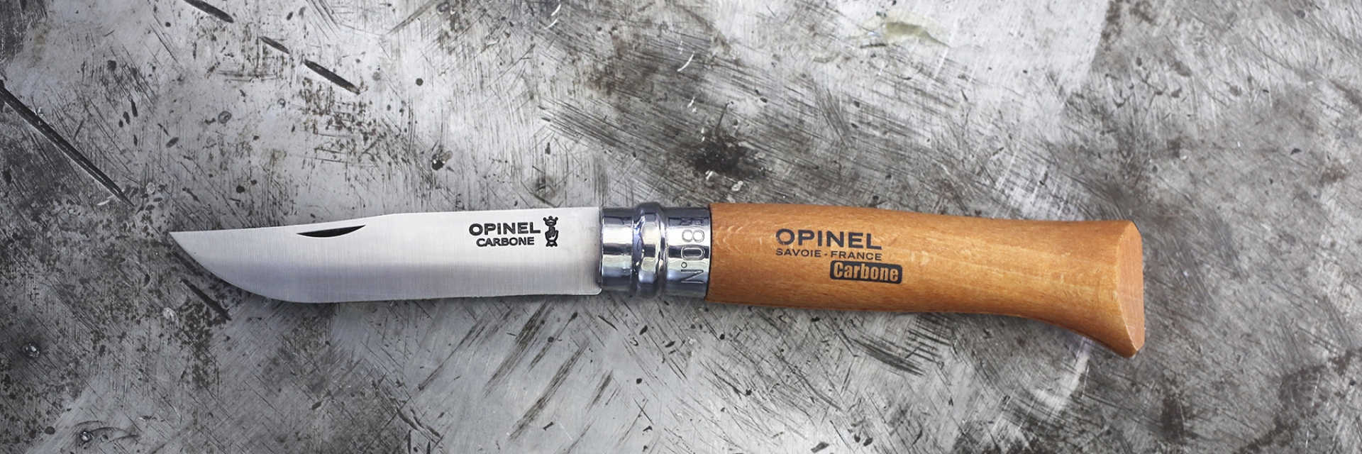картинка Нож Opinel №8, углеродистая сталь, рукоять из дерева бука