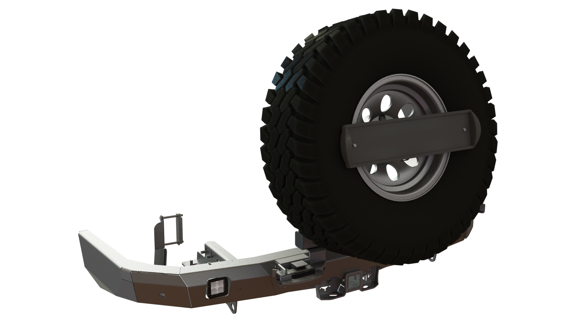 картинка Бампер задний Toyota Fortuner 2015+ калитка центр, ПТФ