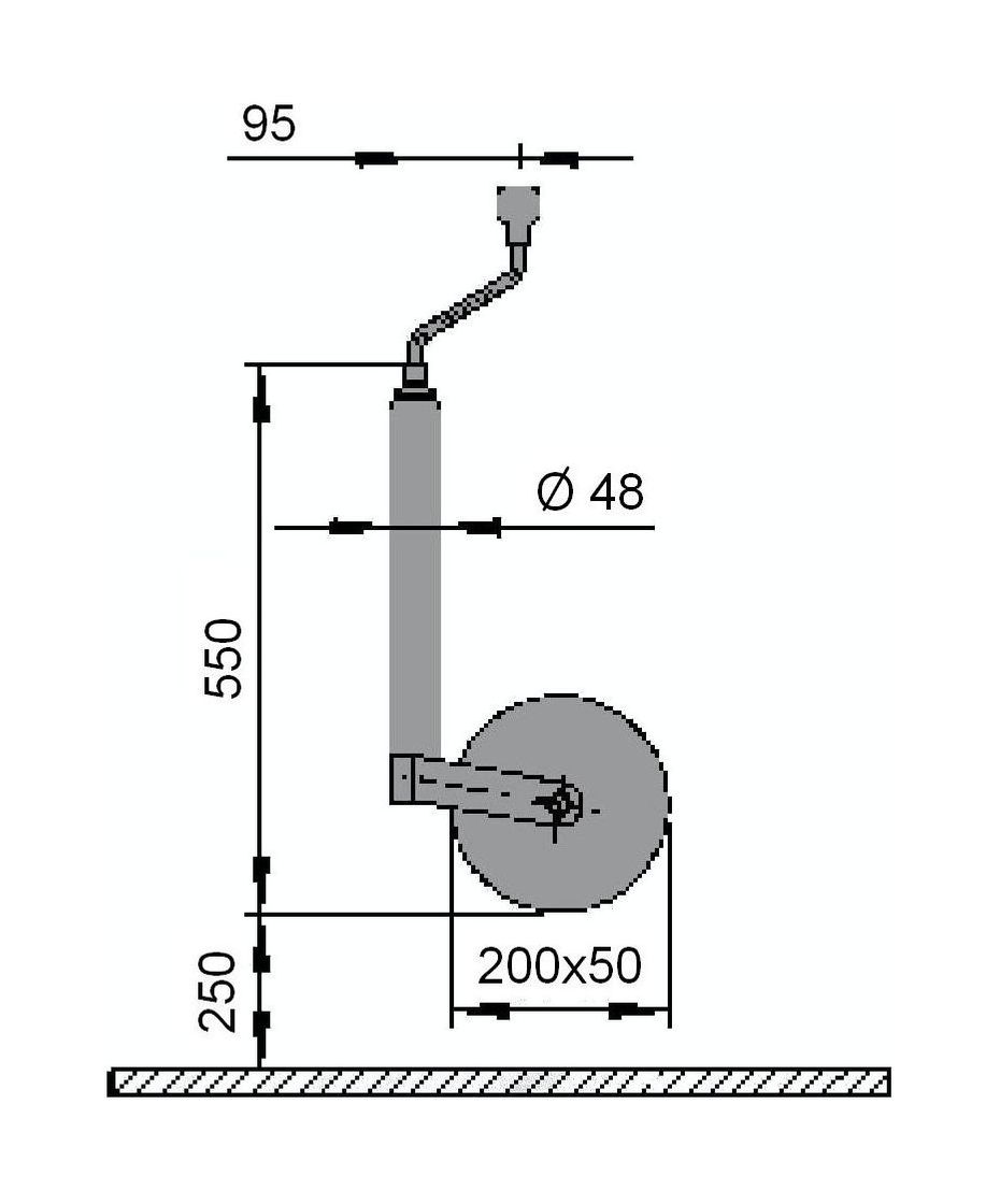 картинка Колесо опорное для прицепа Плюс 300 кг AL-KO