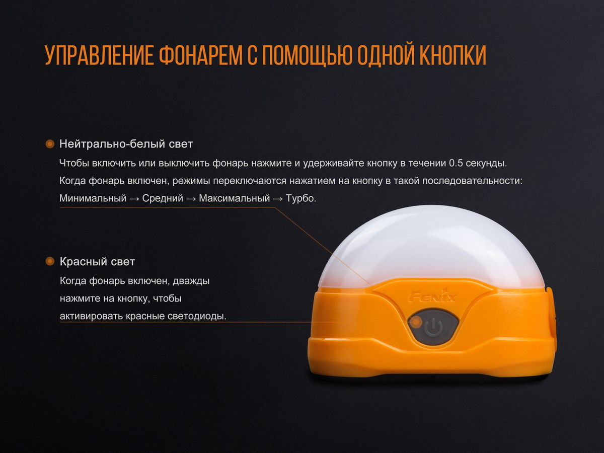картинка Фонарь Fenix CL20Ror оранжевый