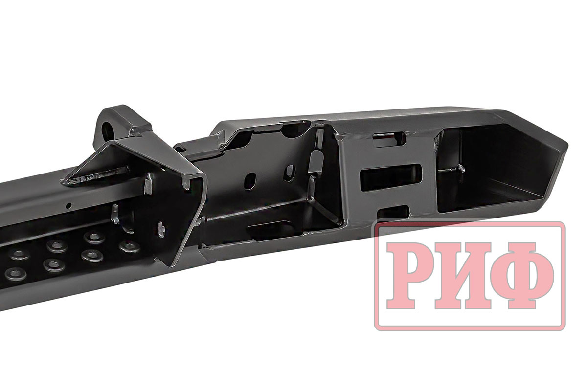 картинка Бампер задний РИФ УАЗ Буханка с фонарями, возможностью установки фаркопа, стандарт