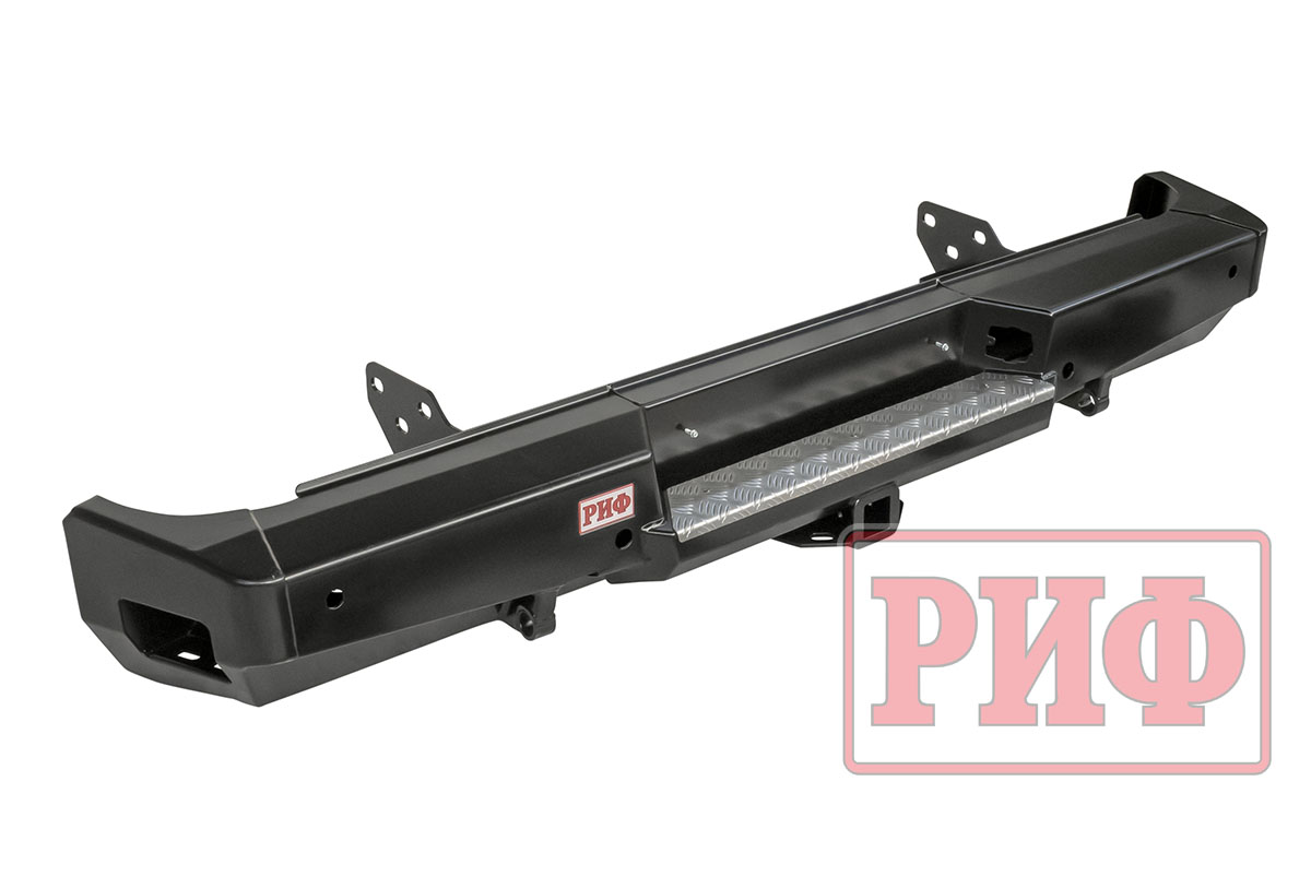 картинка Бампер задний РИФ силовой Toyota Tundra 2007+ с квадратом под фаркоп (без фонарей)