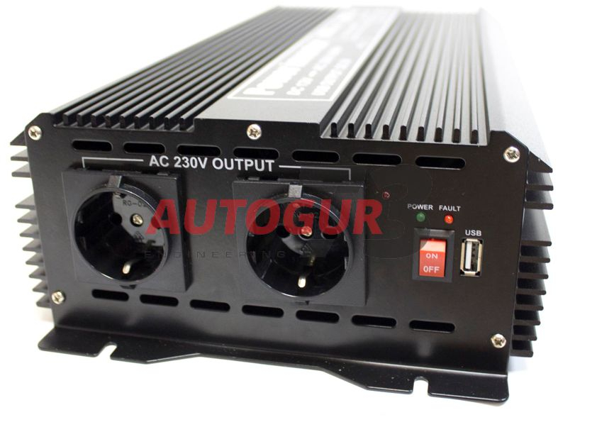 картинка Инвертор (преобразователь) напряжения автомобильный 12/220V 3000W "RedBtr"