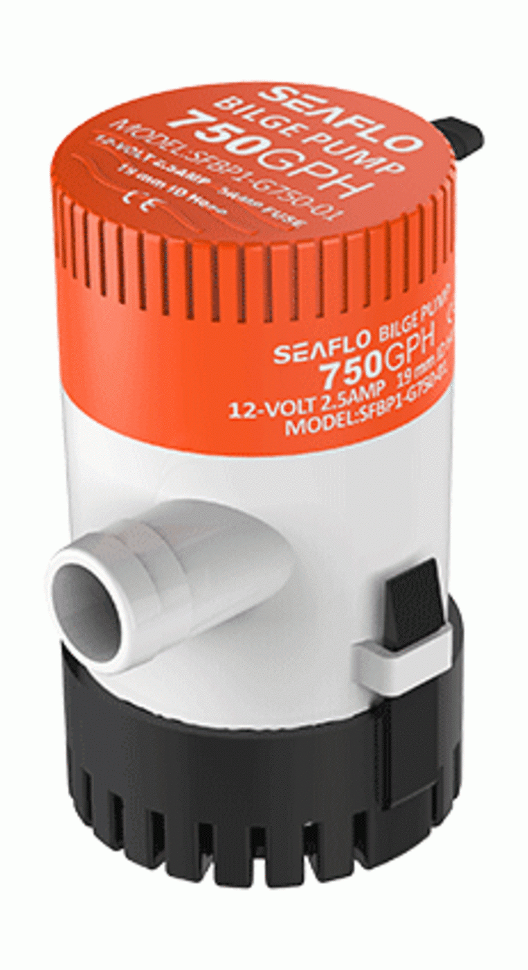 картинка Помпа осушительная 12 В, 750GPH (2838,75 л/час), SeaFlo