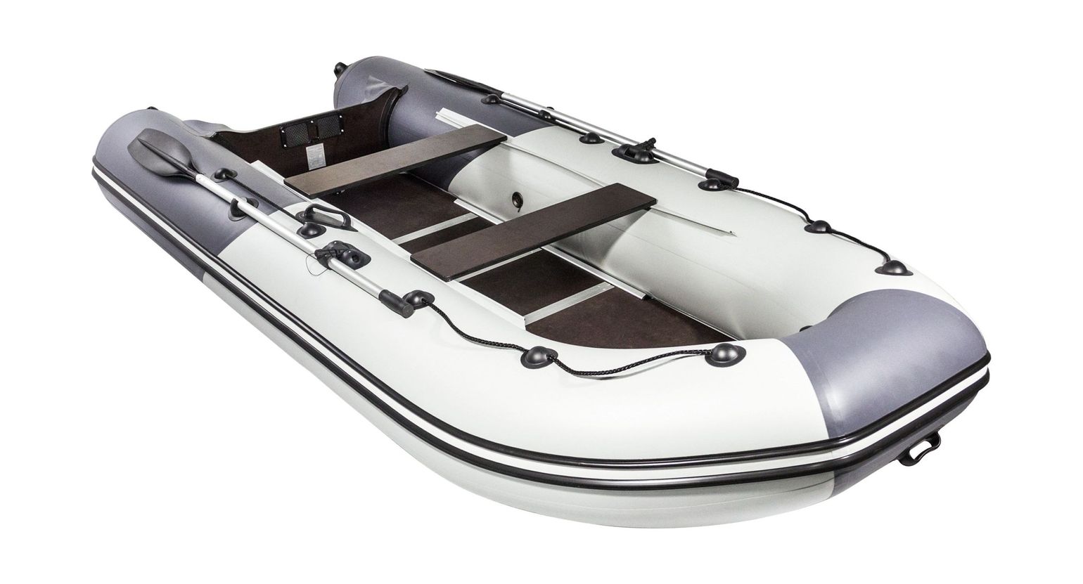 картинка Надувная лодка ПВХ, Ривьера Компакт 3600 НДНД Комби, светло-серый/графит