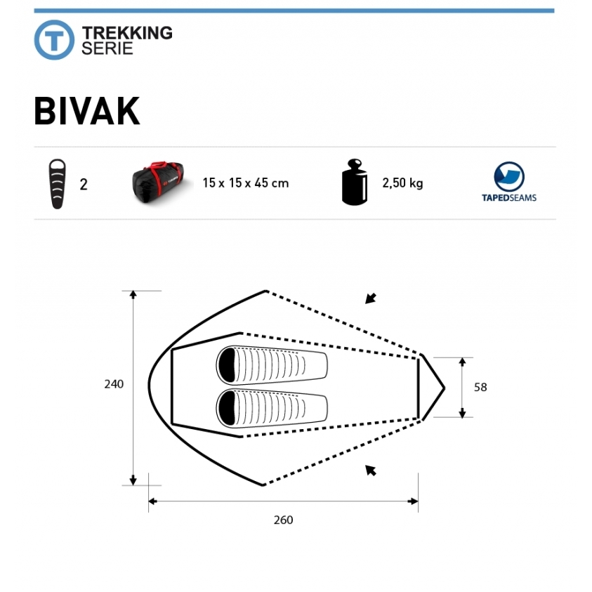 картинка Палатка Trimm Trekking BIVAK, песочный 2