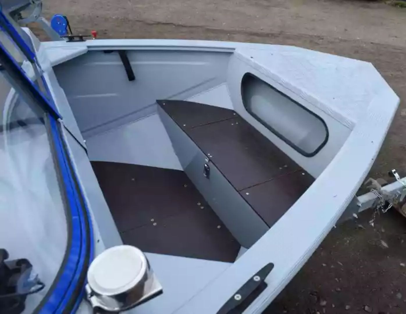 Моторная лодка, Neman 450 DC NEW, серый/св. сер