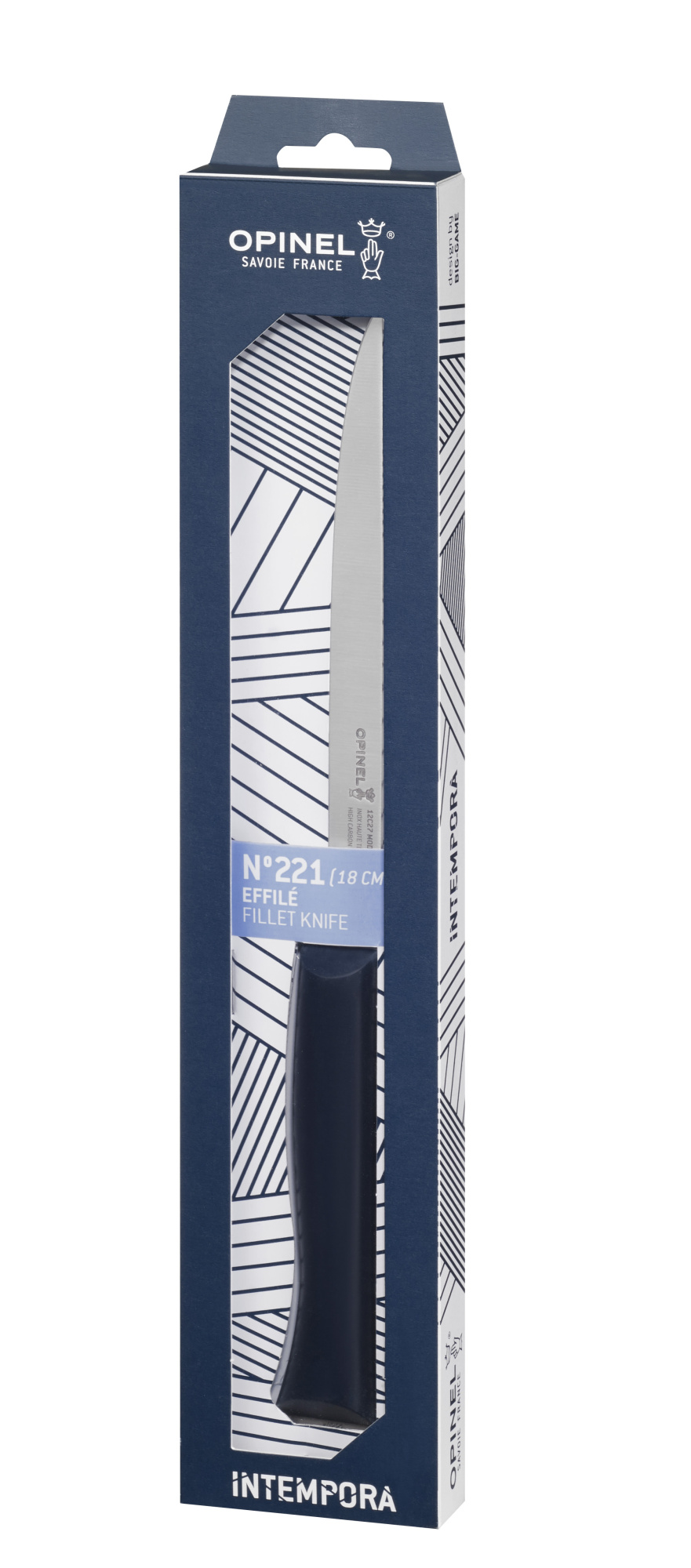 картинка Нож филейный Opinel №221, пластиковая рукоять, нержавеющая сталь, 002221