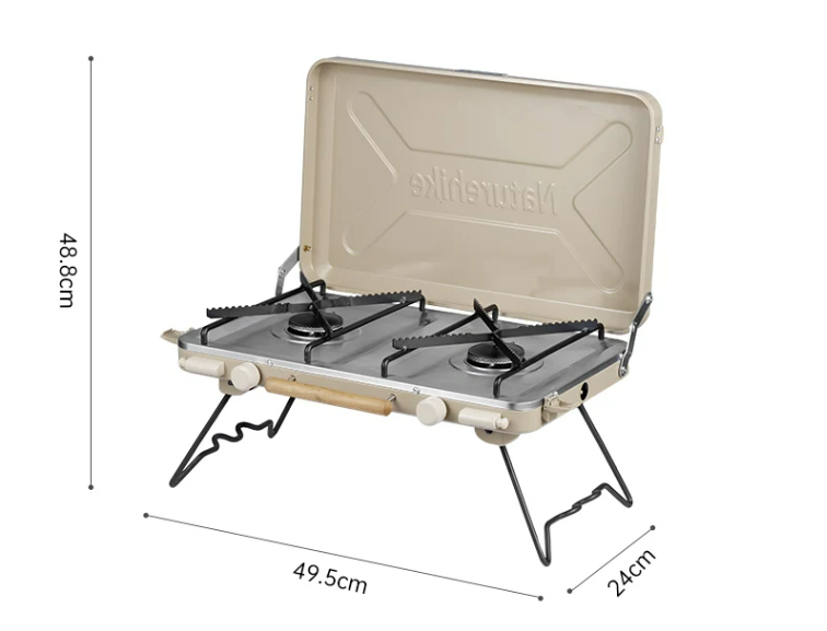 картинка Плита газовая двойная Naturehike 2,5 кВт, бежевая