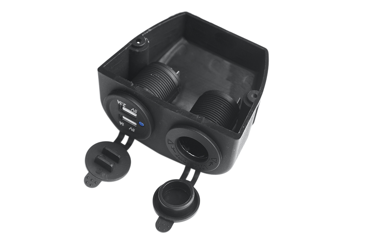 картинка Розетка комбинированная с USB РИФ 3,1А в корпусе