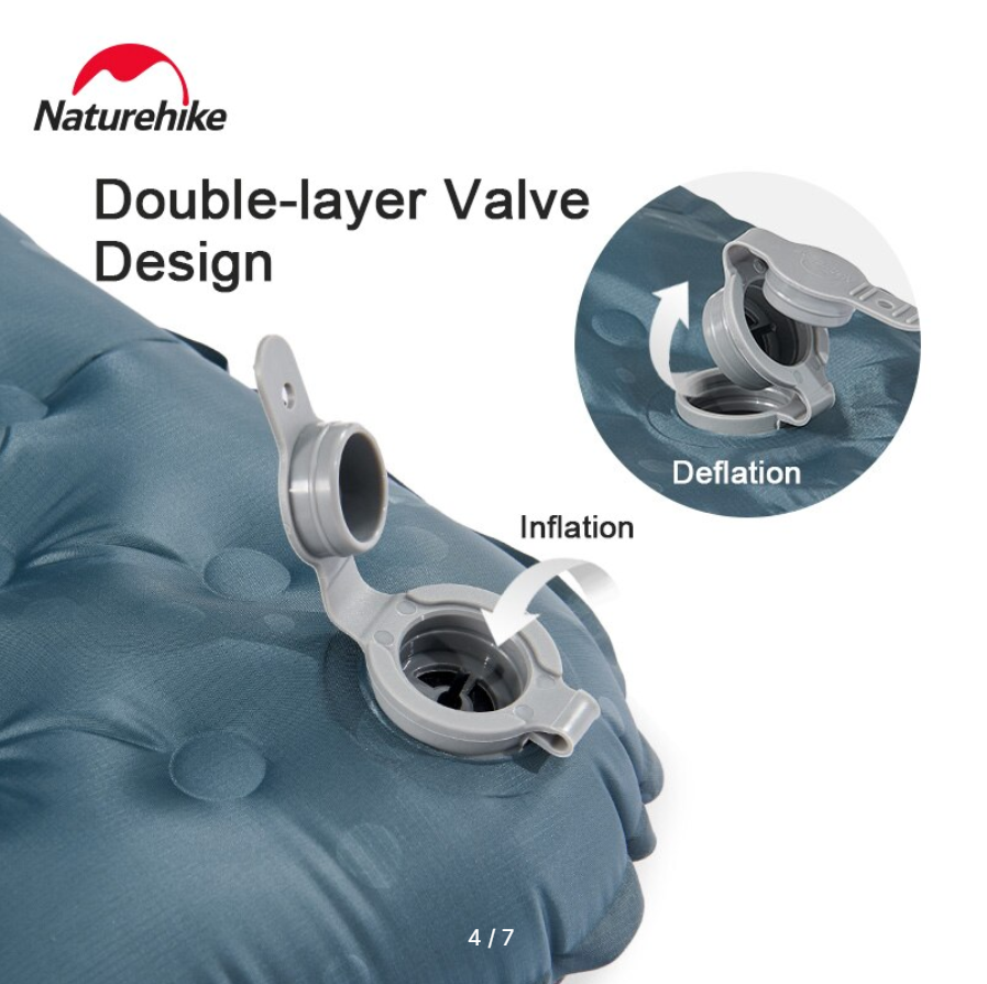 картинка Коврик надувной Naturehike 183х64х7 см, зеленый