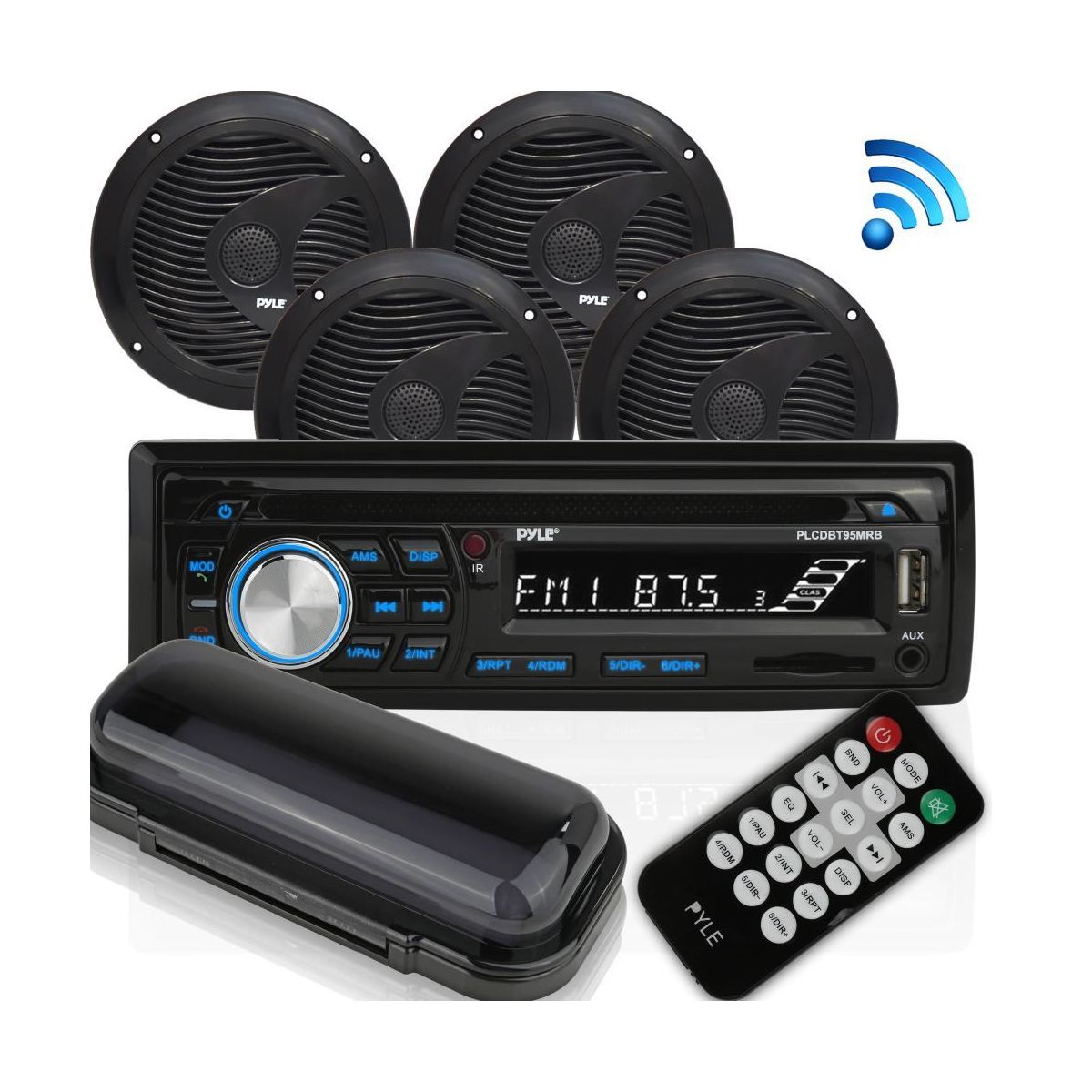 картинка Морская акустика 1DIN PYLE PLCDBT95MRB, комплект