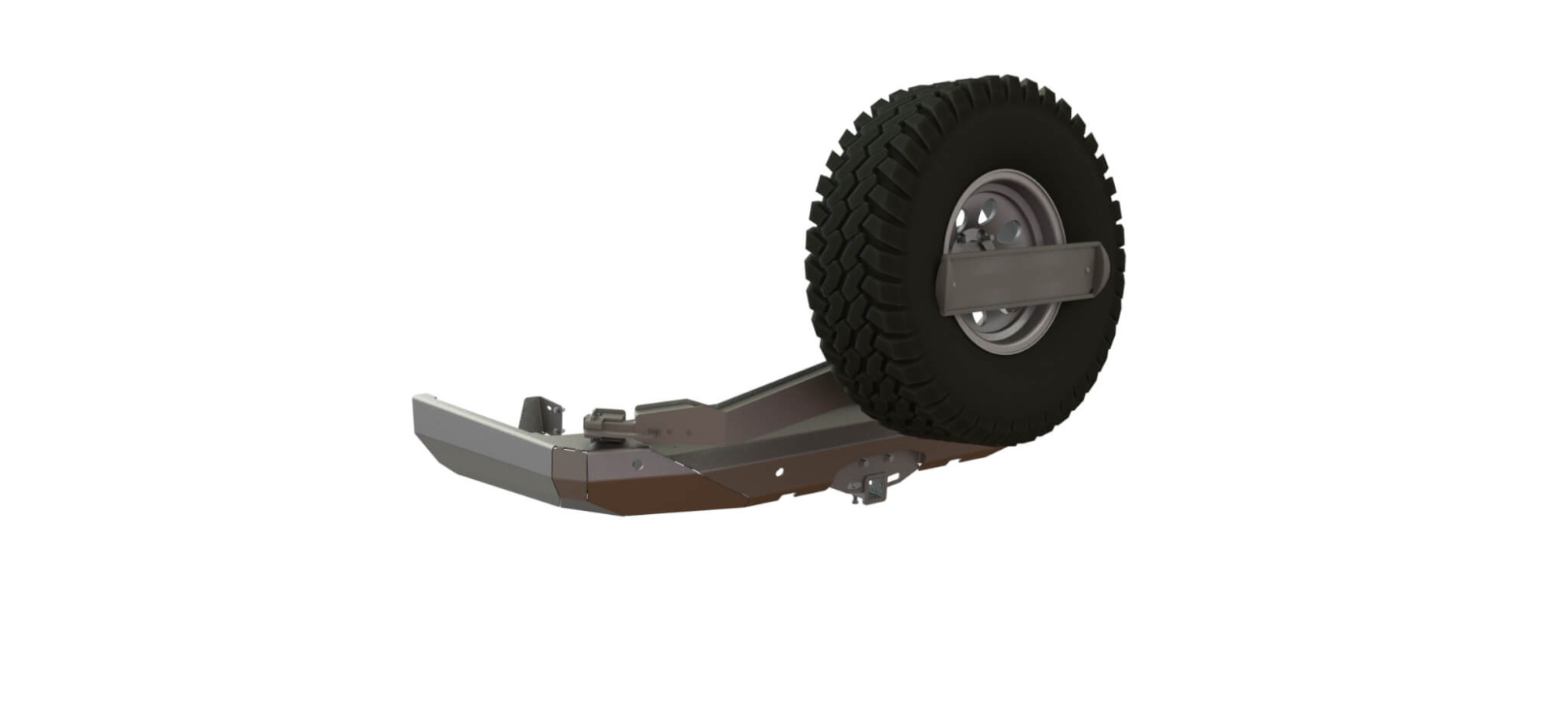 картинка Бампер силовой задний Toyota Land Cruiser 200 2015+ квадрат, лебедка, калитка центр