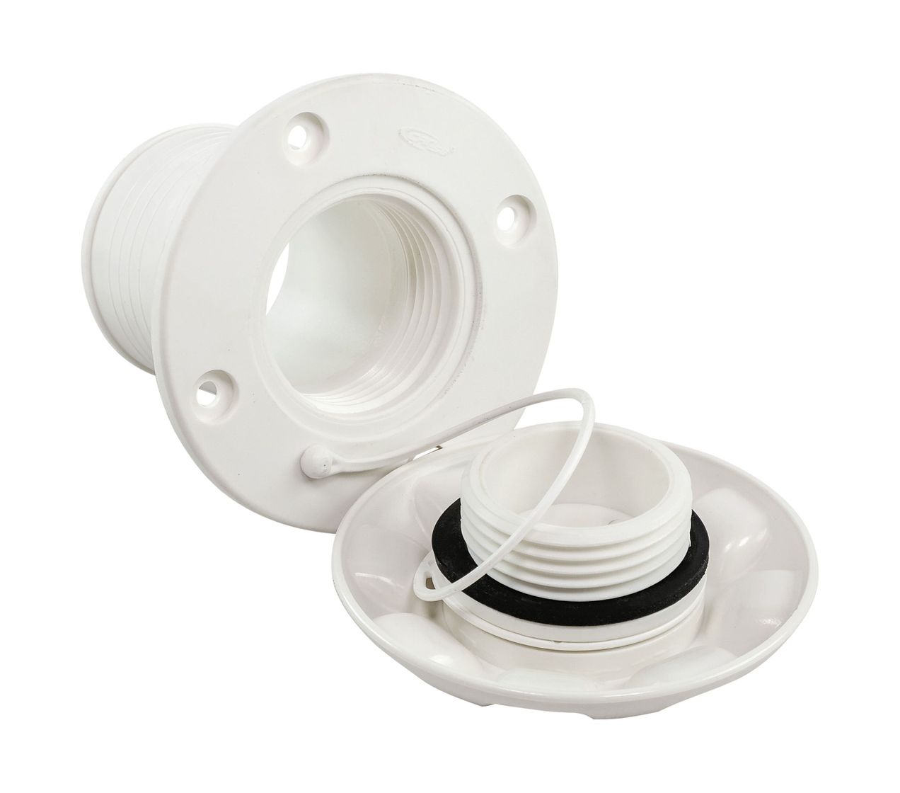 картинка Горловина заливная для бензина под шланг 50 мм, пластик, белая