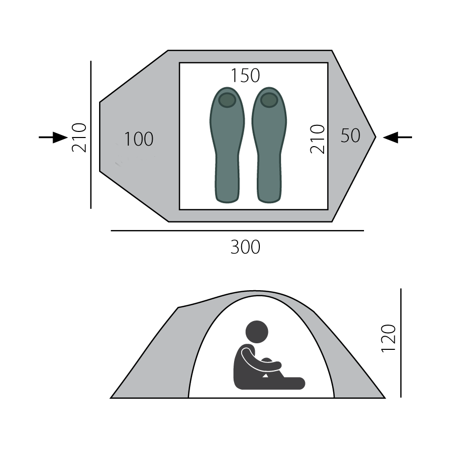 картинка Палатка BTrace Talweg 2+ (Зеленый)
