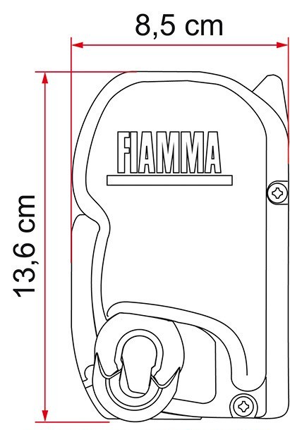картинка Маркиза Fiamma F45s 3.75м, настенная, корпус белый, полотно серое