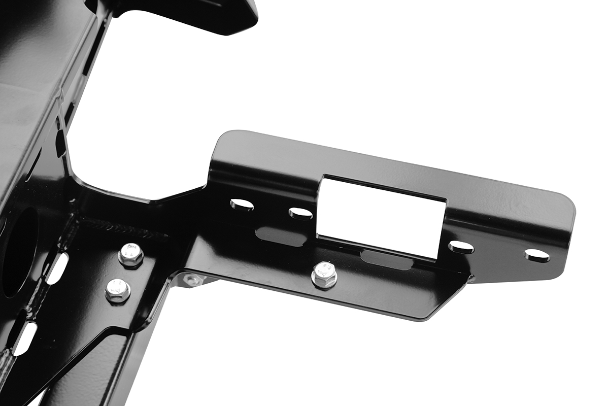 картинка Бампер задний РИФ для Toyota Hilux 2005-2014 с площад. под лебёдку, фаркопом и фонарями и 2-я калитками