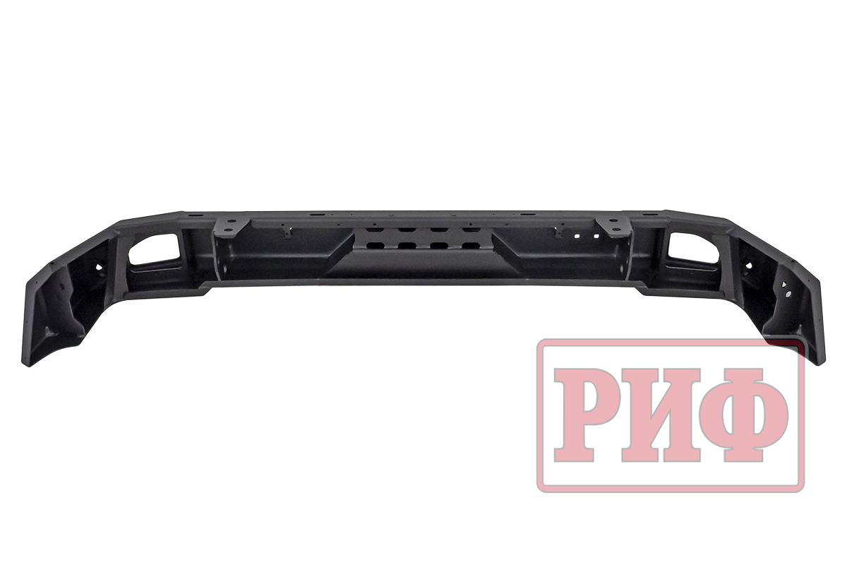 картинка Бампер задний РИФ Jeep Wrangler JL 2018+ с квадратом под фаркоп и фонарями, стандарт