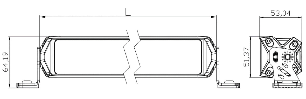 картинка Светодиодная фара дальнего света РИФ 183 мм 20W LED
