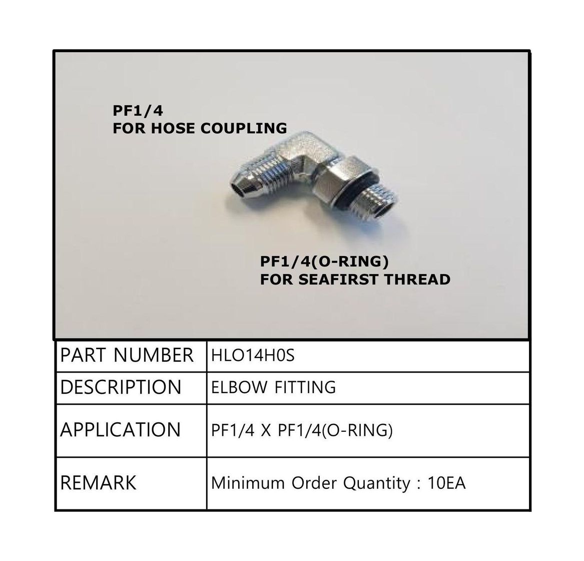 картинка Переходник угловой на гидроцилиндр 1/4"x1/4", Sea First