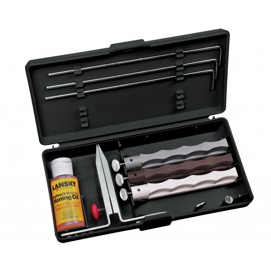 картинка Точилка для ножей Lansky Natural Arkansas Knife Sharpening System LNLKNAT