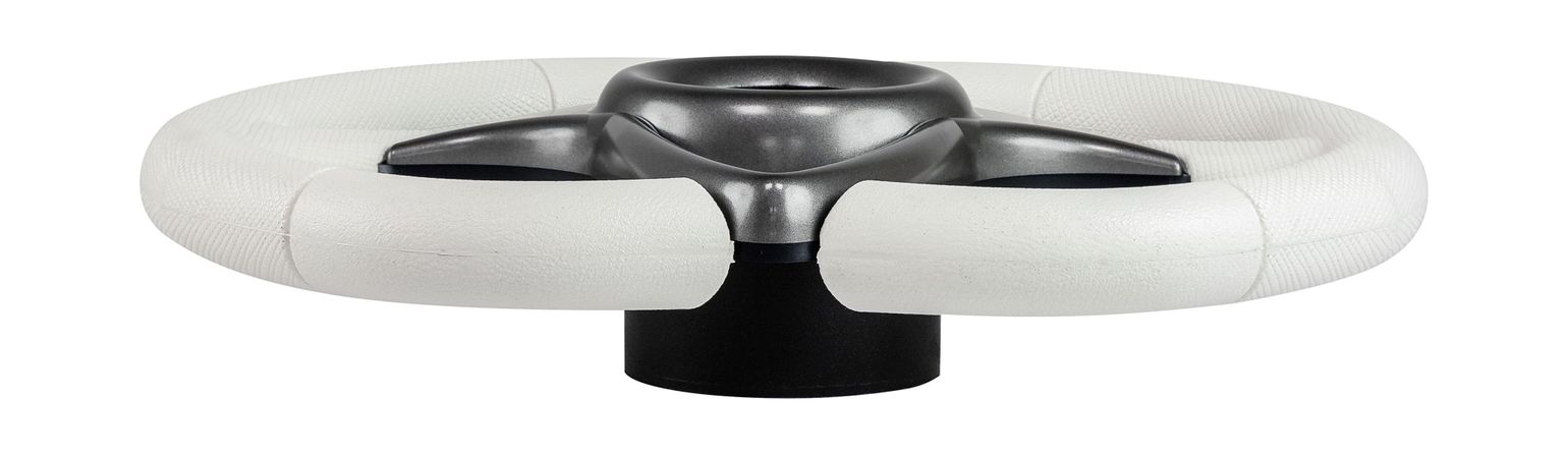 картинка Рулевое колесо BARRACUDA обод белый, спицы серебряные д. 350 мм