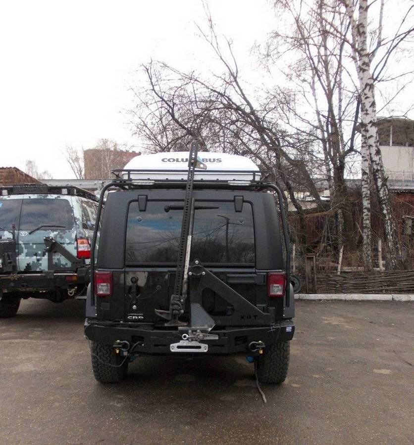 картинка Бампер задний KDT для Jeep Wrangler под боди-лифт