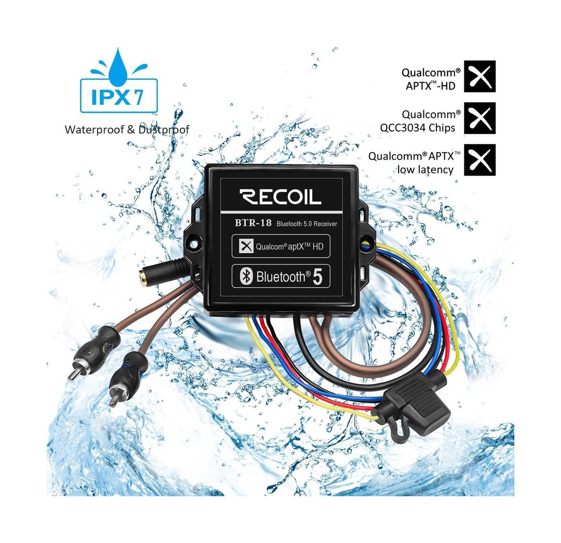 картинка Bluetooth-приемник BTR-18 с беспроводным пультом дистанционного управления