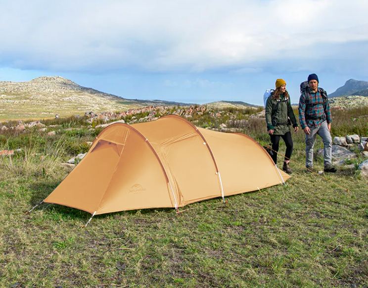 картинка Палатка Naturehike Opalus 3-местная, алюминиевый каркас, оранжевый