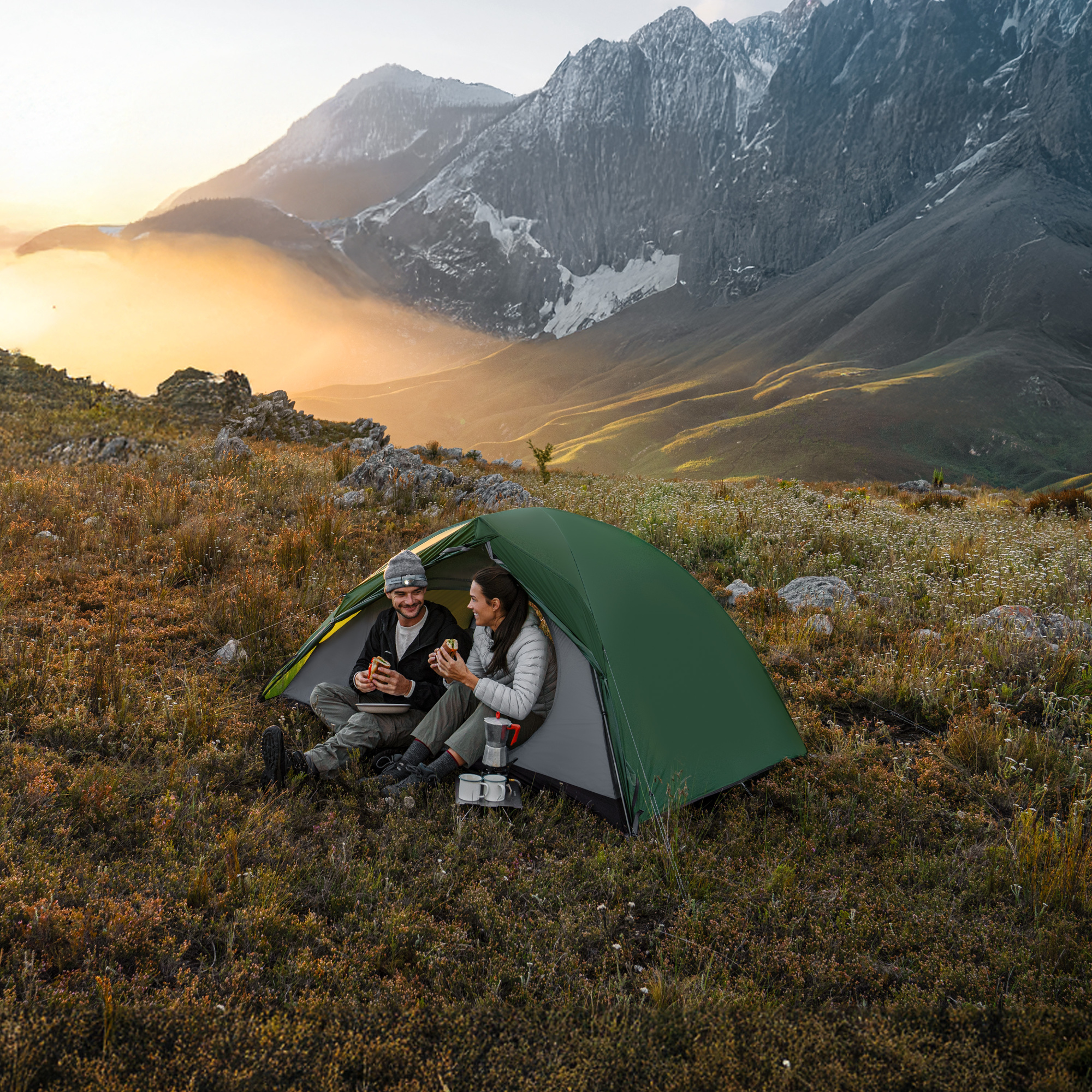 картинка Палатка Naturehike Cloud-Creek PRO, 2-местная, зеленая