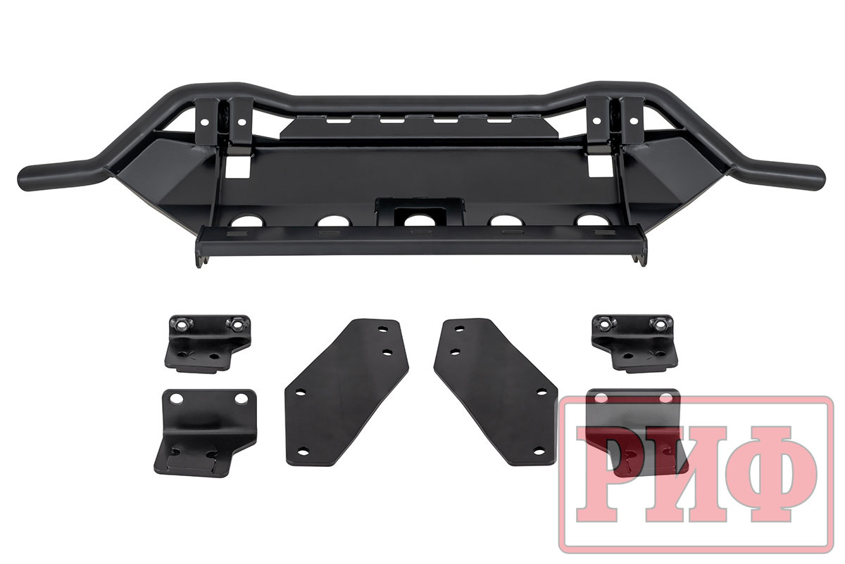 картинка Бампер РИФ силовой передний Lada Нива Тревел с защитной радиатора