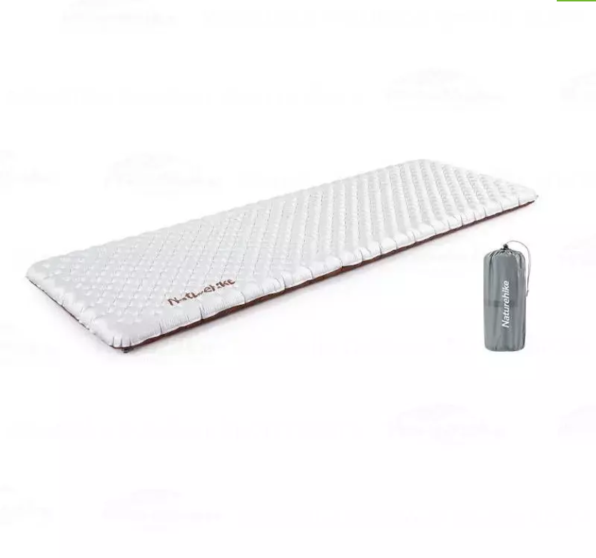 картинка Коврик надувной Naturehike 196х64х7 см, серебристый карбон