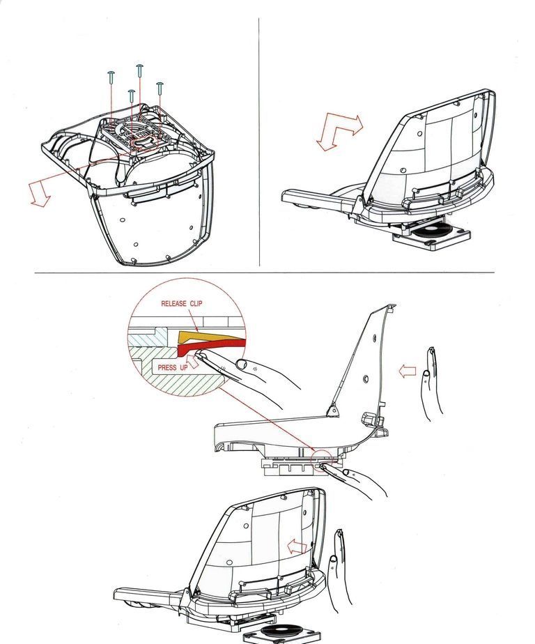 картинка Основание Titan съемное, вращающееся для сидений