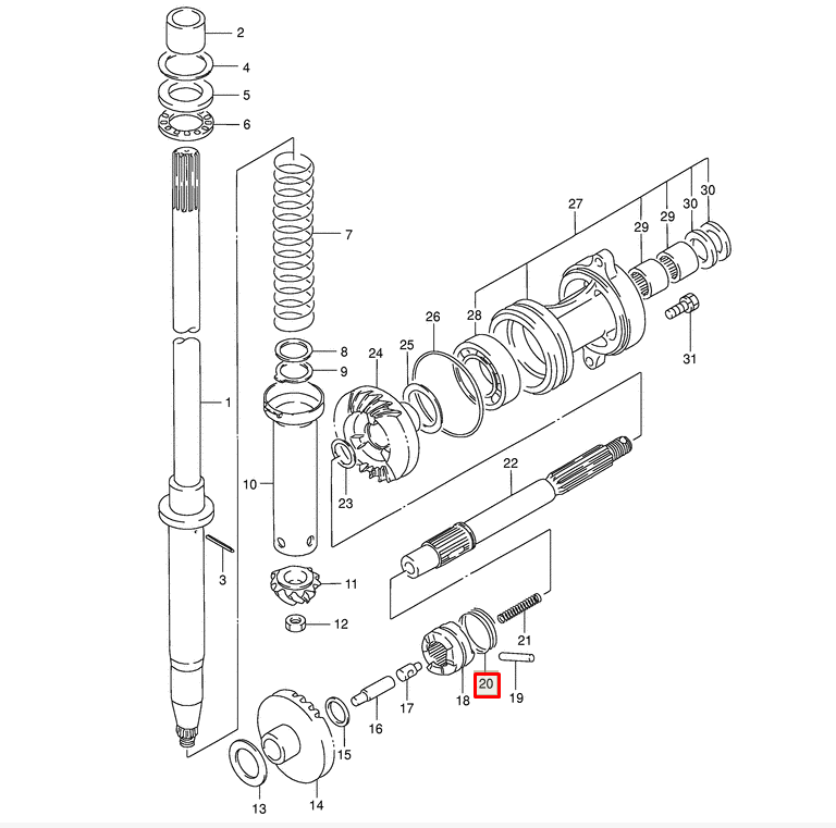 Пружина стопора муфты Suzuki DT40  DF40-65 (RT)