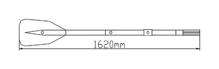 картинка Весло 162 см серое (комплект из двух весел)