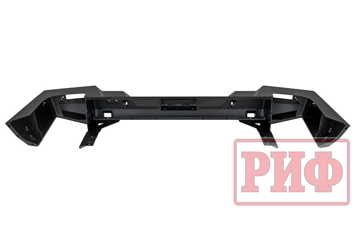 картинка Бампер задний TANK 300 с квадратом под фаркоп и фонарями силовой РИФ