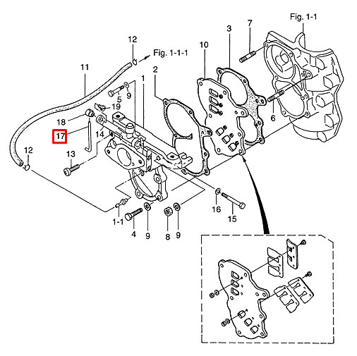 картинка Тяга дросселя Tohatsu 9.9-18 (YUELANG)