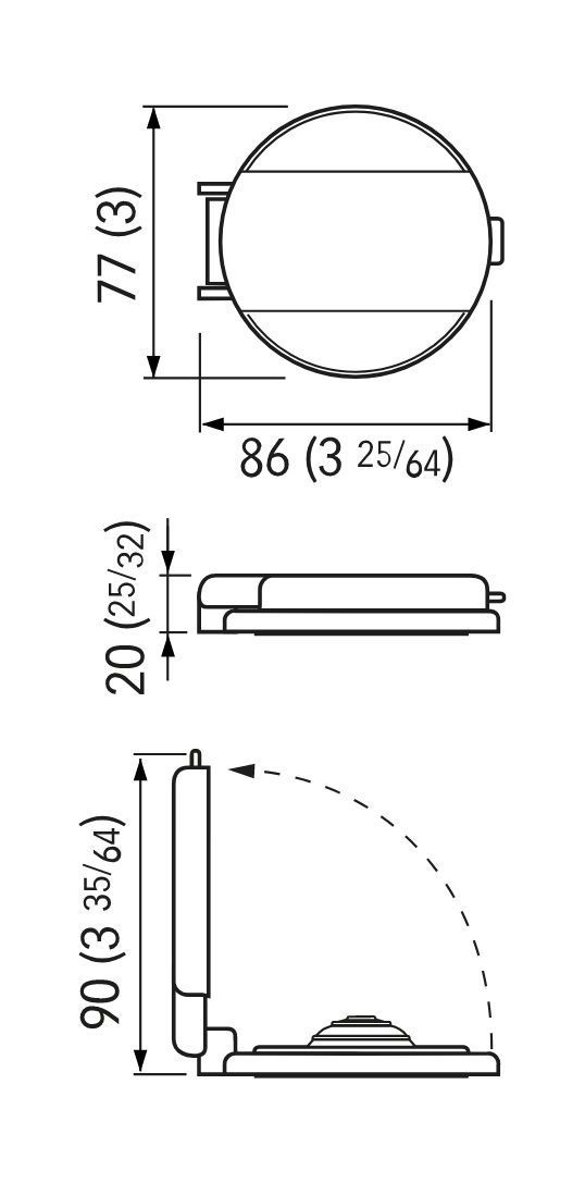 картинка Кнопка управления якорной лебедкой Quick, палубная, Up, белый