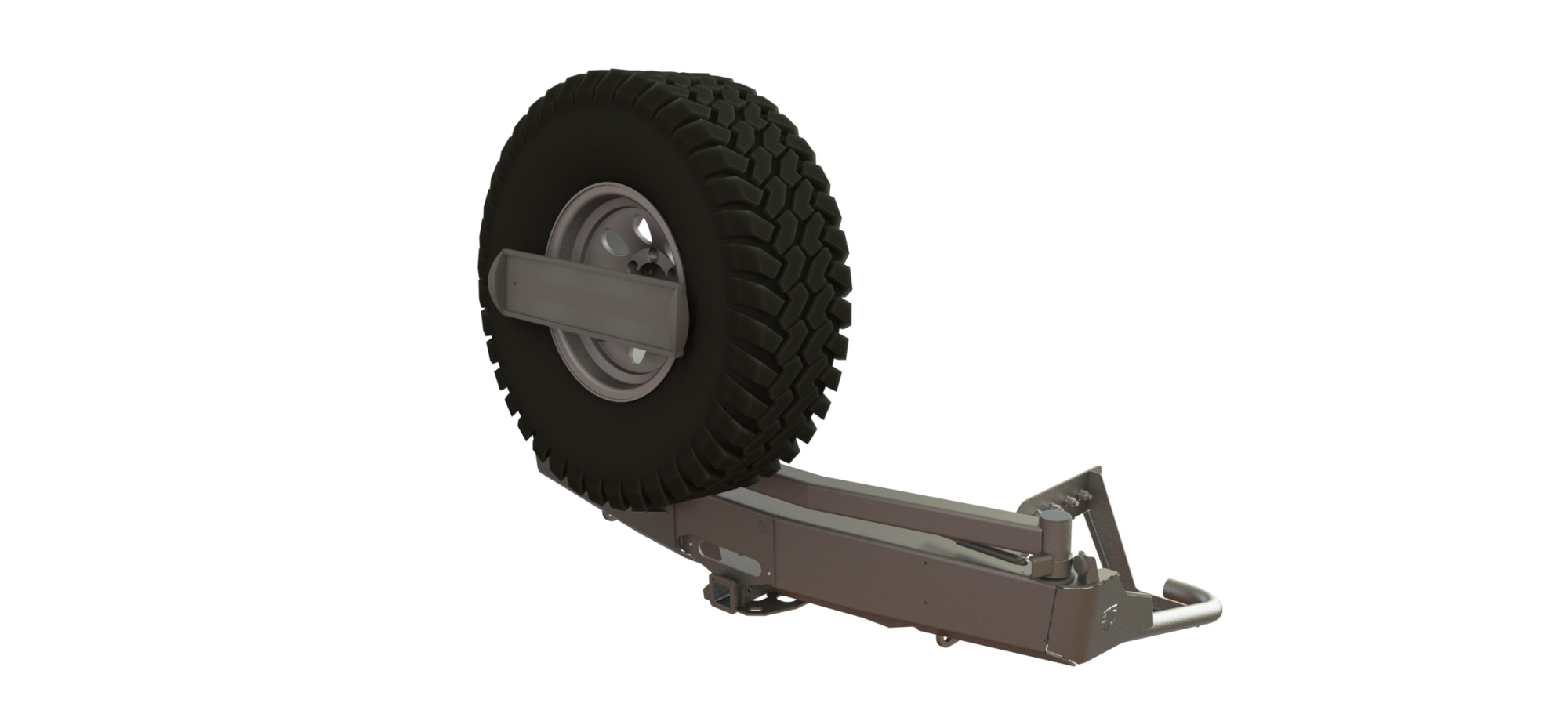 картинка Бампер силовой задний Mitsubishi L200 2019+ квадрат, лебедка, калитка центр