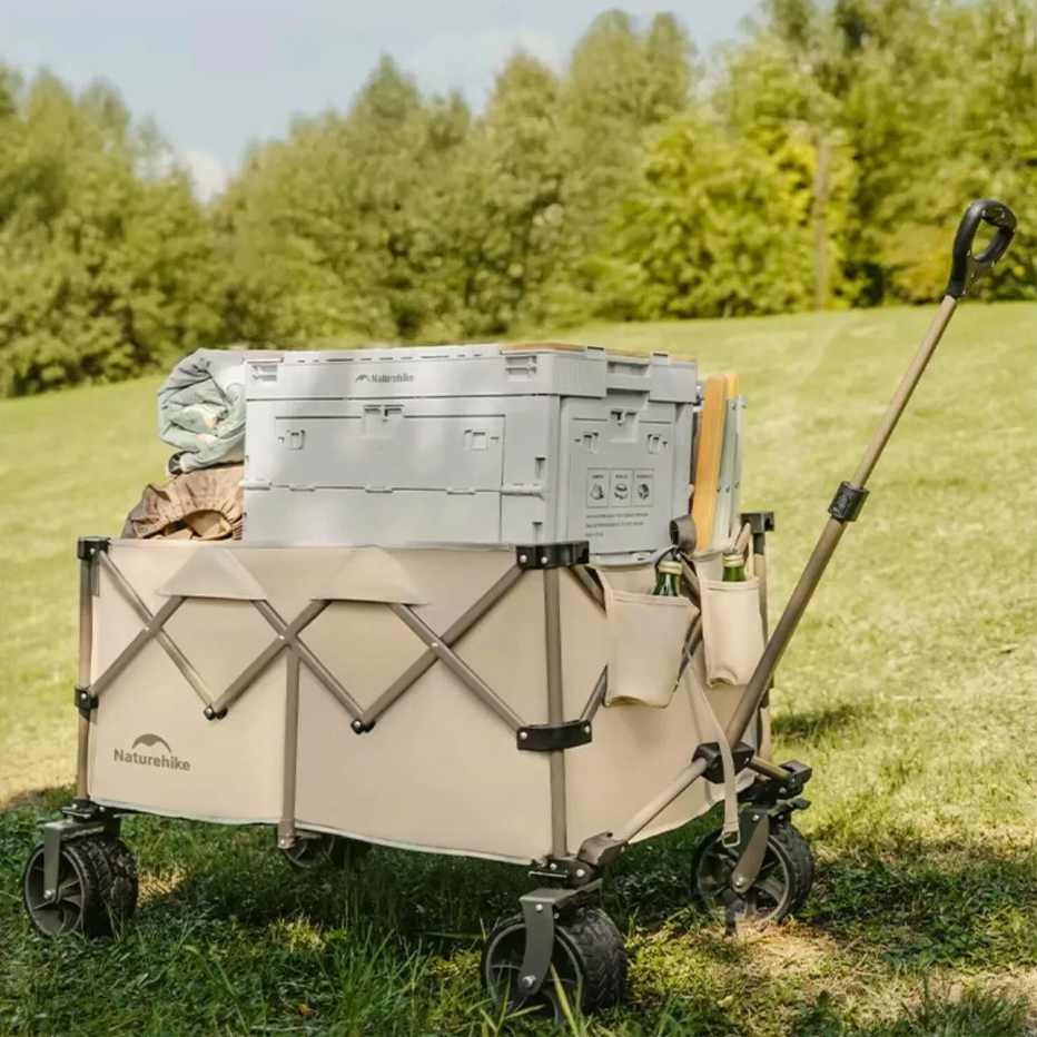картинка Тележка туристическая Naturehike Rubiks Cube 100х65,5х108 см, 190 л, бежевая