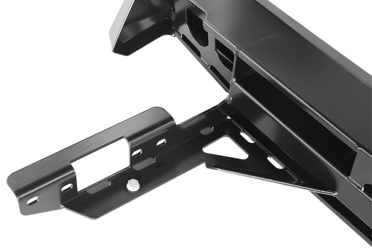 картинка Бампер задний РИФ Toyota Hilux 2005-2014 с квадратом под фаркоп и фонарями, лифт 50 мм