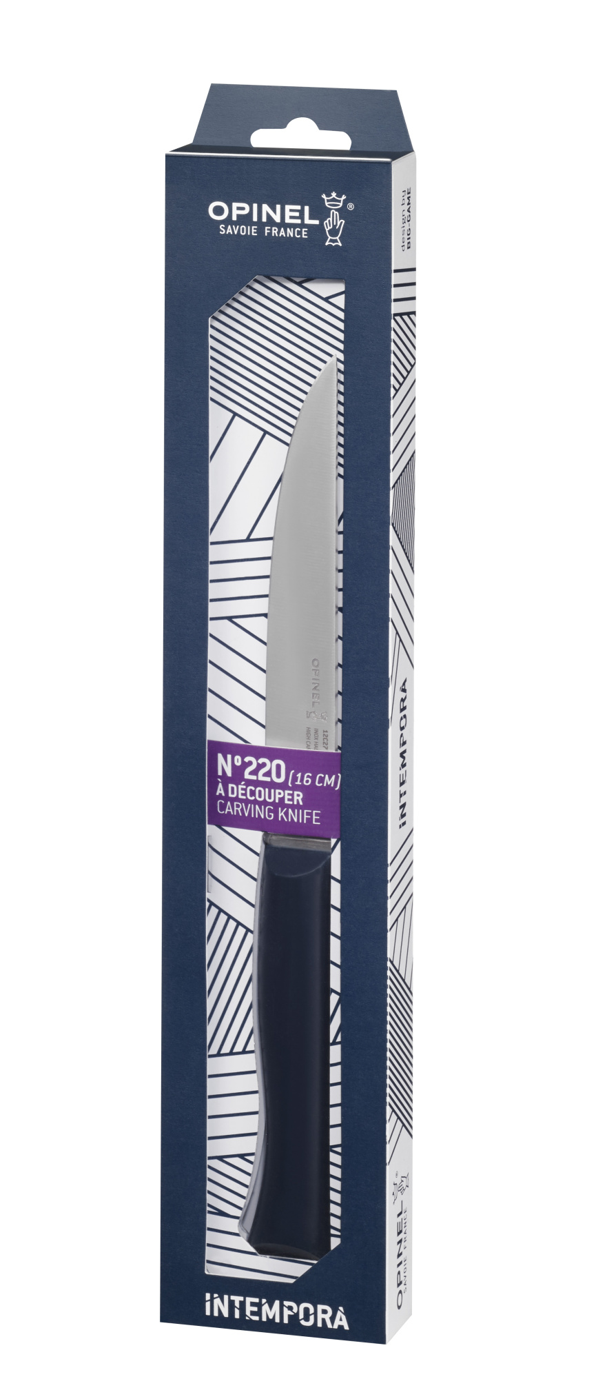картинка Нож столовый Opinel №220, пластиковая рукоять, нержавеющая сталь, 002220