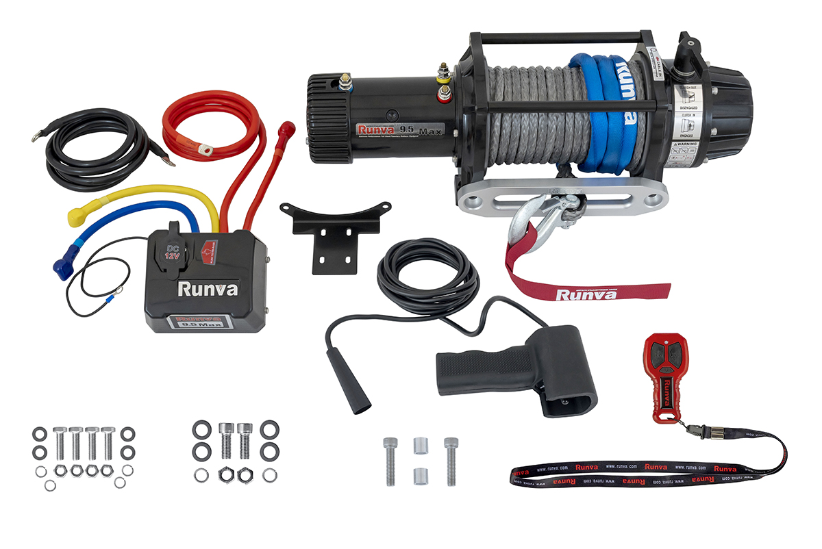 картинка Лебёдка Runva EWB9500MAXSSR 4350кг 12V влагозащищенная синтетика
