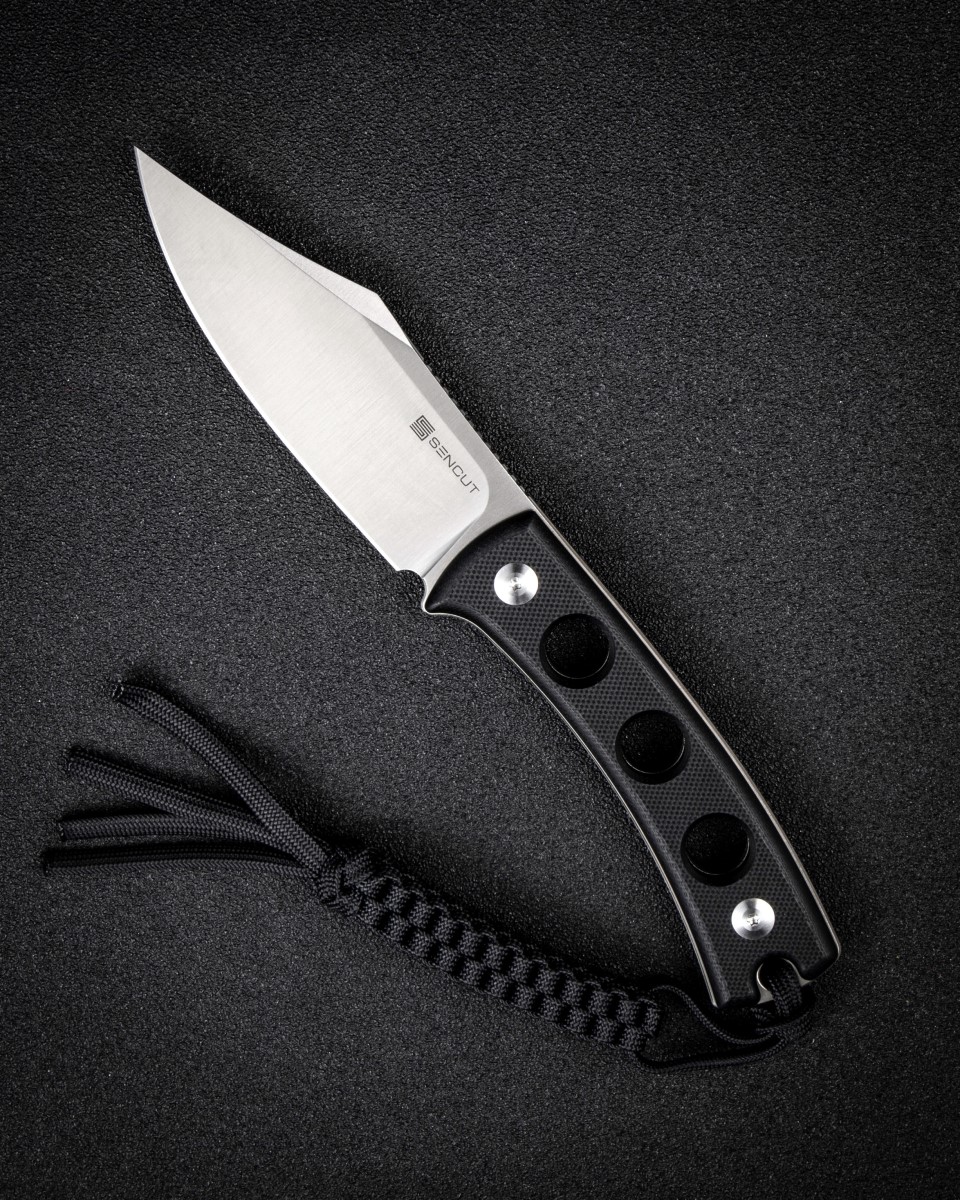 картинка Нож SENCUT Fixed Blade Waxahachie 9Cr18MoV Steel Satin Handle G10 Black